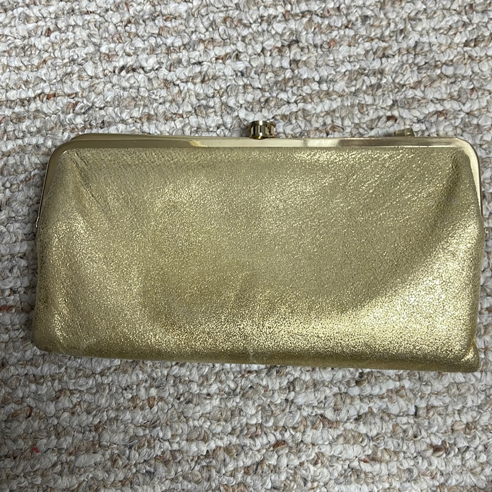 Hobo fold wallet gold